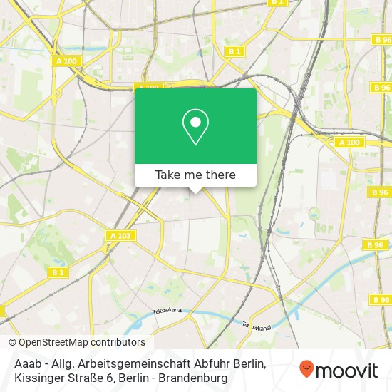 Aaab - Allg. Arbeitsgemeinschaft Abfuhr Berlin, Kissinger Straße 6 map