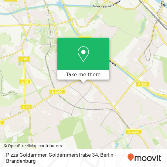 Карта Pizza Goldammer, Goldammerstraße 34