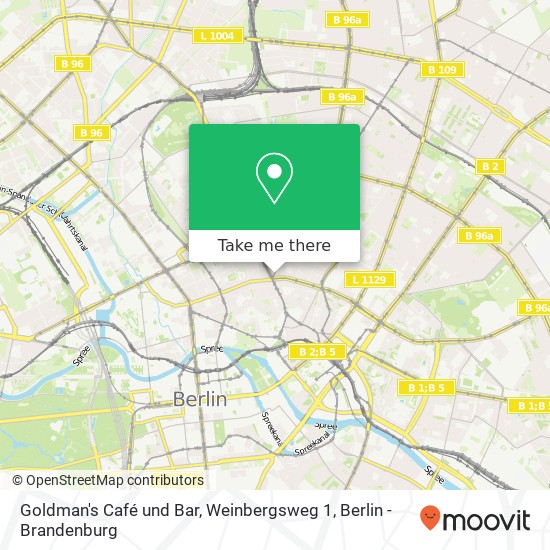 Карта Goldman's Café und Bar, Weinbergsweg 1
