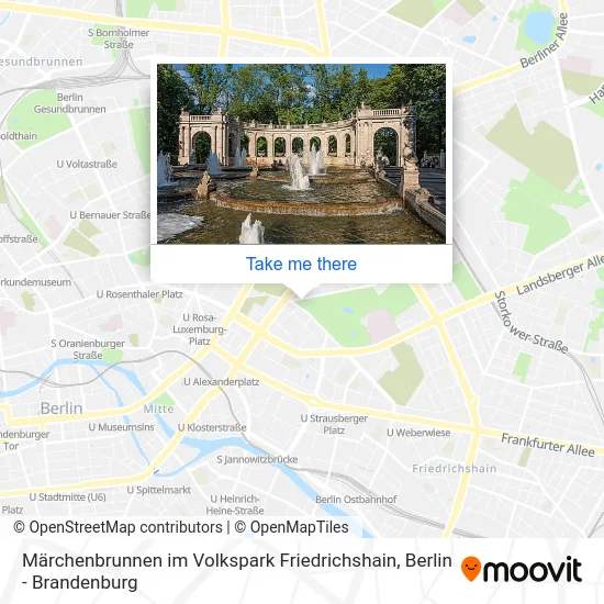 Карта Märchenbrunnen im Volkspark Friedrichshain