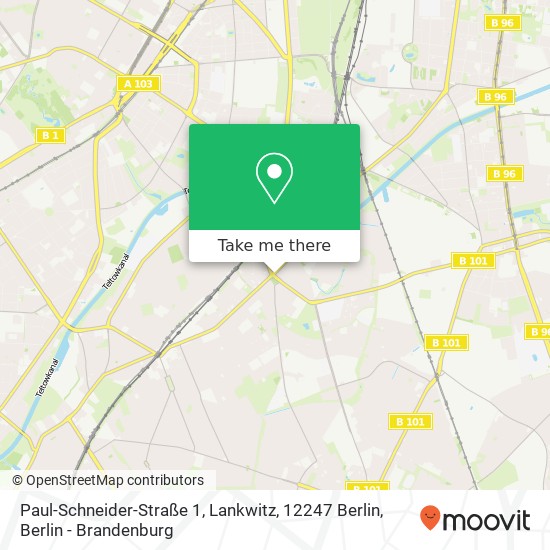 Карта Paul-Schneider-Straße 1, Lankwitz, 12247 Berlin