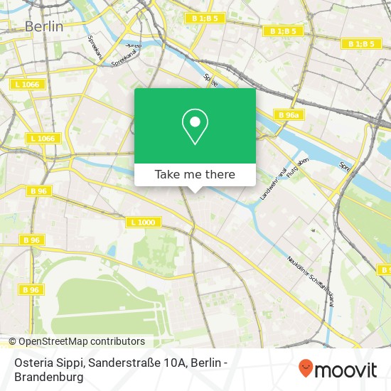 Карта Osteria Sippi, Sanderstraße 10A