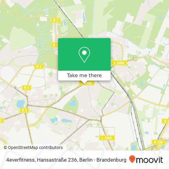 Карта 4everfitness, Hansastraße 236