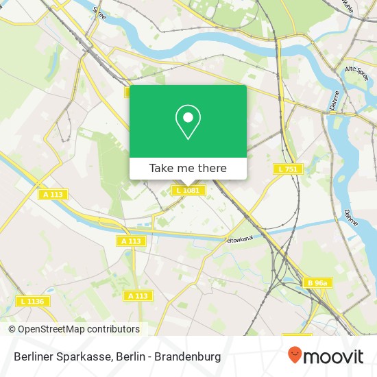 Карта Berliner Sparkasse, Rudower Chaussee 12