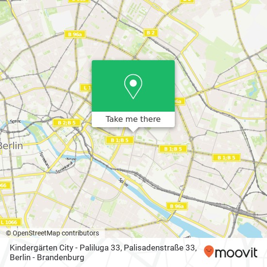 Карта Kindergärten City - Paliluga 33, Palisadenstraße 33