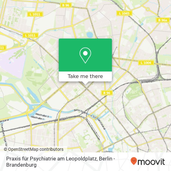 Карта Praxis für Psychiatrie am Leopoldplatz, Nazarethkirchstraße 52