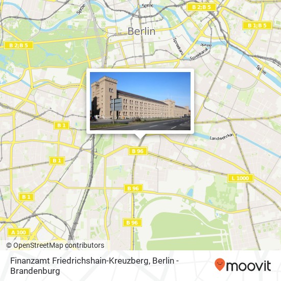 Карта Finanzamt Friedrichshain-Kreuzberg