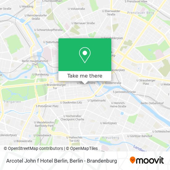 Arcotel John f Hotel Berlin map