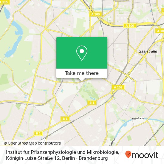 Institut für Pflanzenphysiologie und Mikrobiologie, Königin-Luise-Straße 12 map