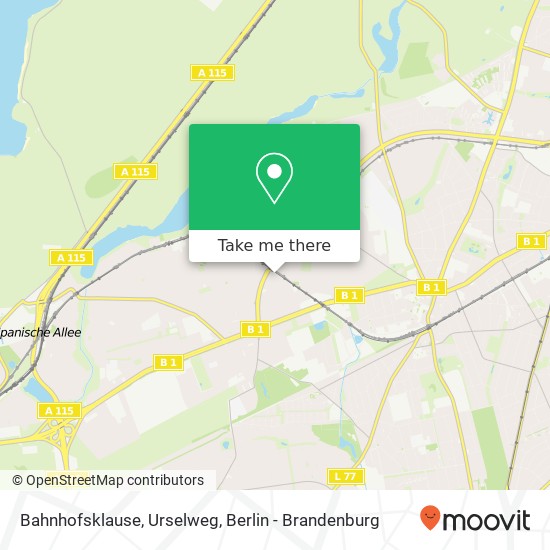 Bahnhofsklause, Urselweg map