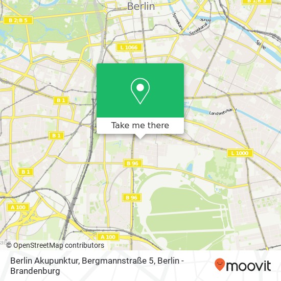 Berlin Akupunktur, Bergmannstraße 5 map