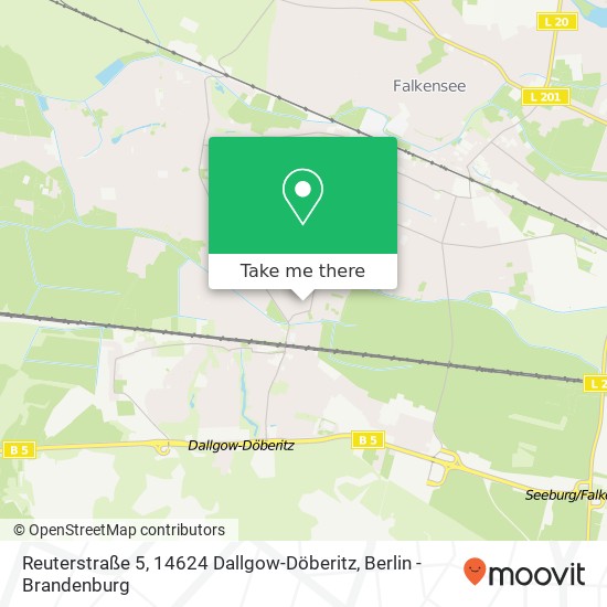 Карта Reuterstraße 5, 14624 Dallgow-Döberitz