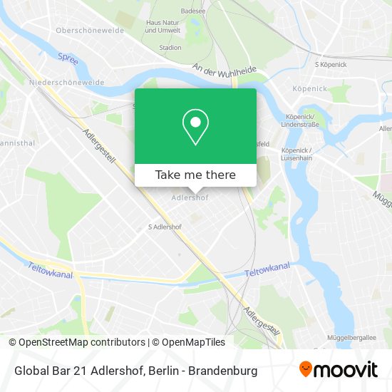 Global Bar 21 Adlershof map