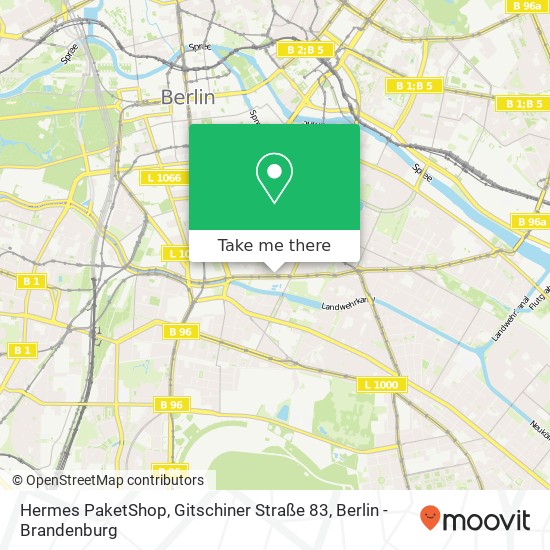 Hermes PaketShop, Gitschiner Straße 83 map