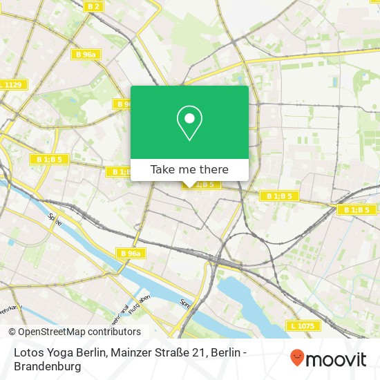 Карта Lotos Yoga Berlin, Mainzer Straße 21