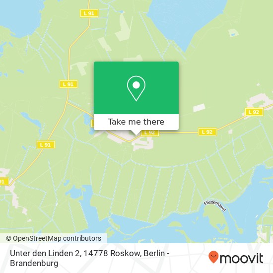 Unter den Linden 2, 14778 Roskow map