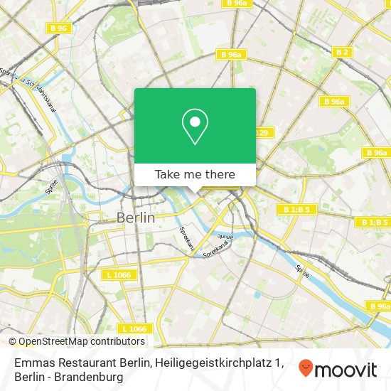 Карта Emmas Restaurant Berlin, Heiligegeistkirchplatz 1