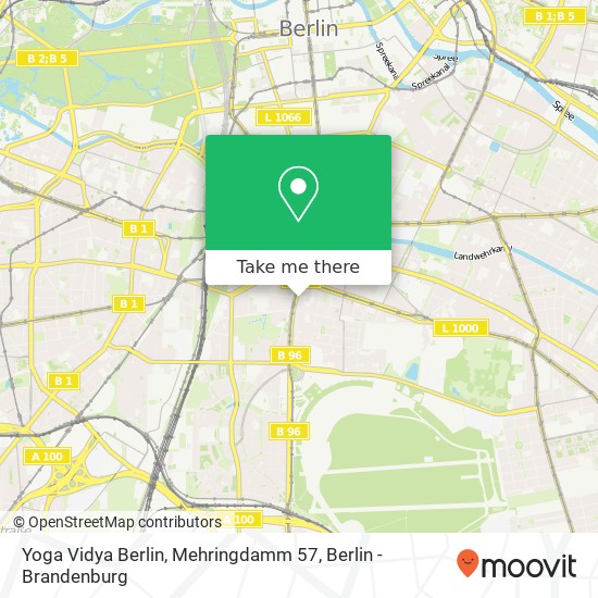 Карта Yoga Vidya Berlin, Mehringdamm 57