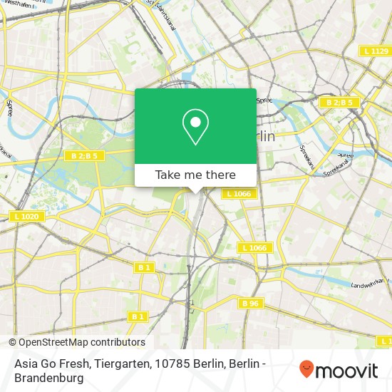 Asia Go Fresh, Tiergarten, 10785 Berlin map