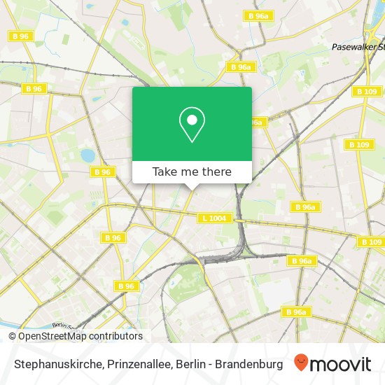 Stephanuskirche, Prinzenallee map