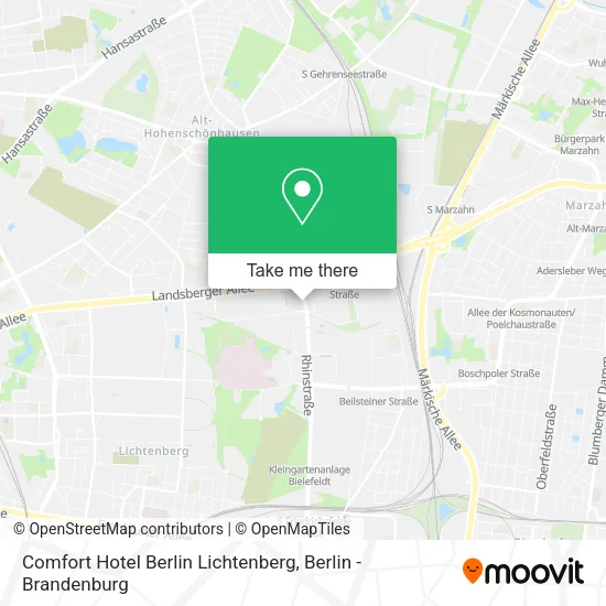 Карта Comfort Hotel Berlin Lichtenberg