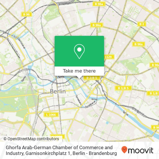 Карта Ghorfa Arab-German Chamber of Commerce and Industry, Garnisonkirchplatz 1
