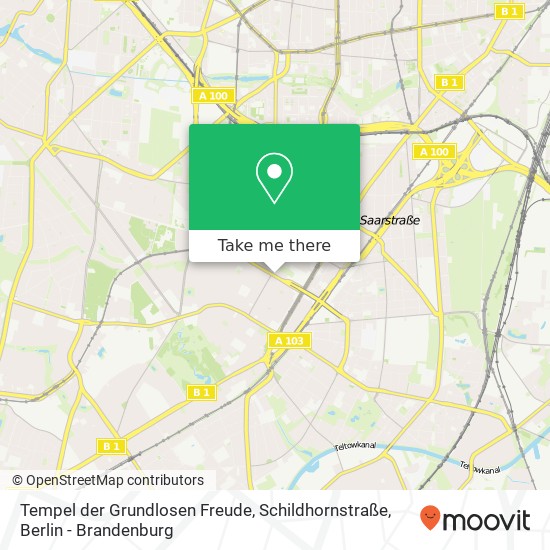 Tempel der Grundlosen Freude, Schildhornstraße map