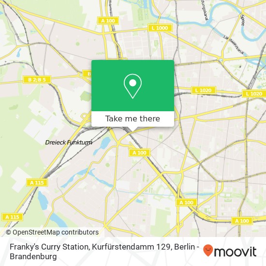 Карта Franky's Curry Station, Kurfürstendamm 129