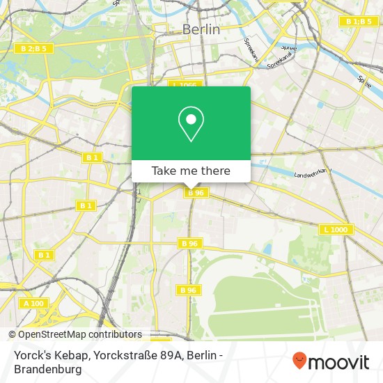 Карта Yorck's Kebap, Yorckstraße 89A