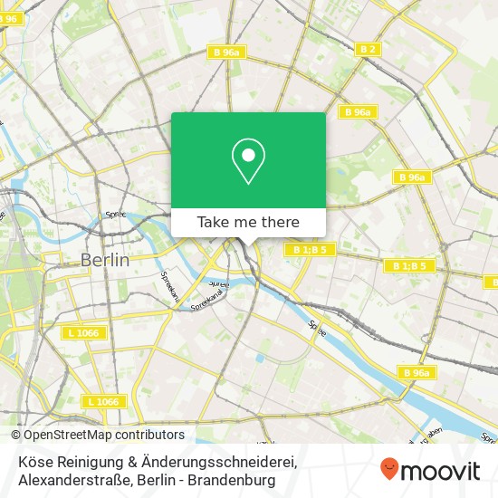 Карта Köse Reinigung & Änderungsschneiderei, Alexanderstraße
