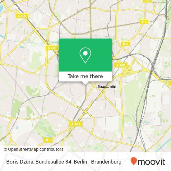 Карта Boris Dzüra, Bundesallee 84