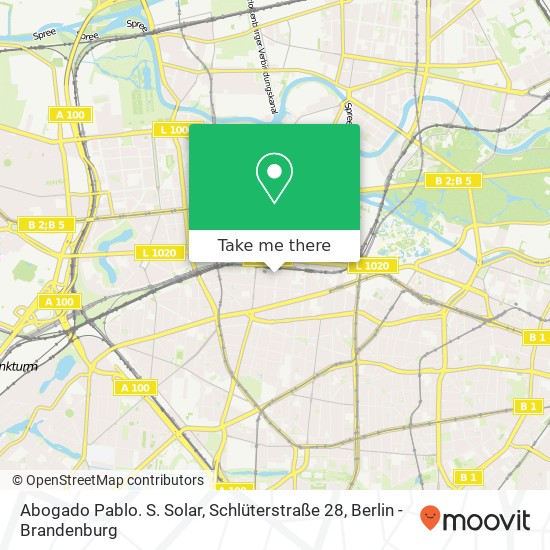 Карта Abogado Pablo. S. Solar, Schlüterstraße 28