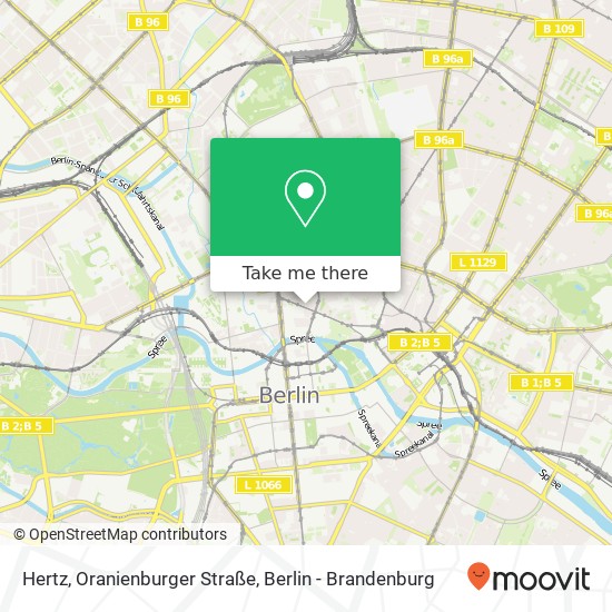 Карта Hertz, Oranienburger Straße