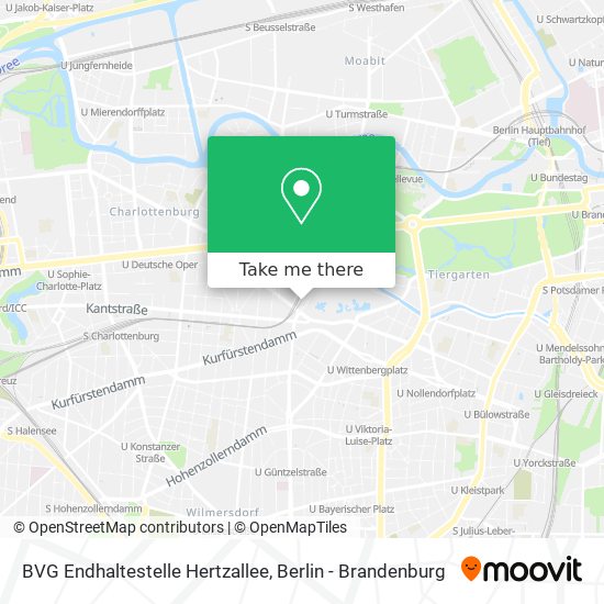 BVG Endhaltestelle Hertzallee map