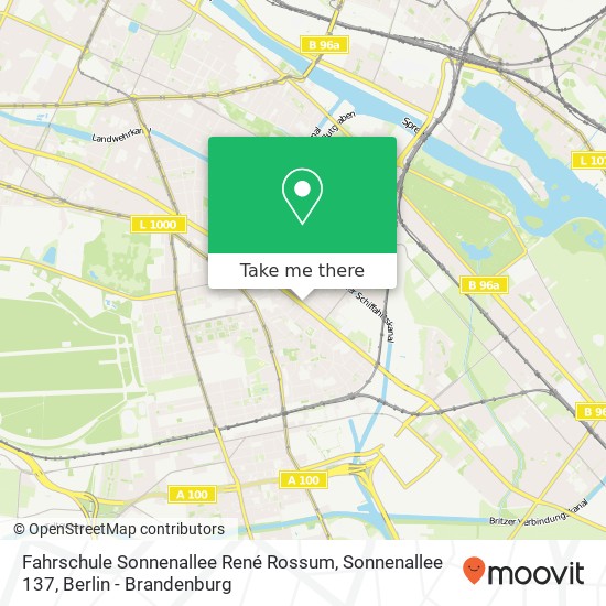 Fahrschule Sonnenallee René Rossum, Sonnenallee 137 map