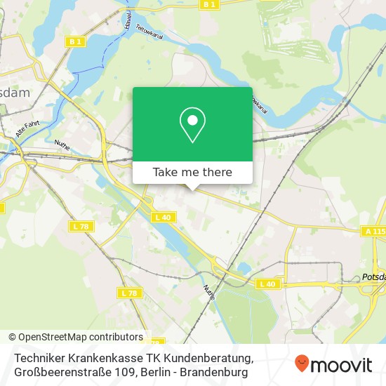 Techniker Krankenkasse TK Kundenberatung, Großbeerenstraße 109 map