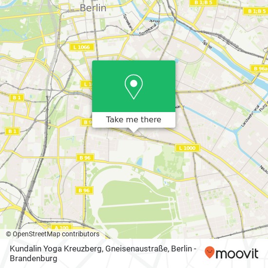 Kundalin Yoga Kreuzberg, Gneisenaustraße map