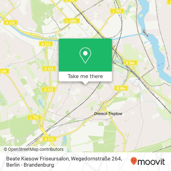 Карта Beate Kiesow Friseursalon, Wegedornstraße 264