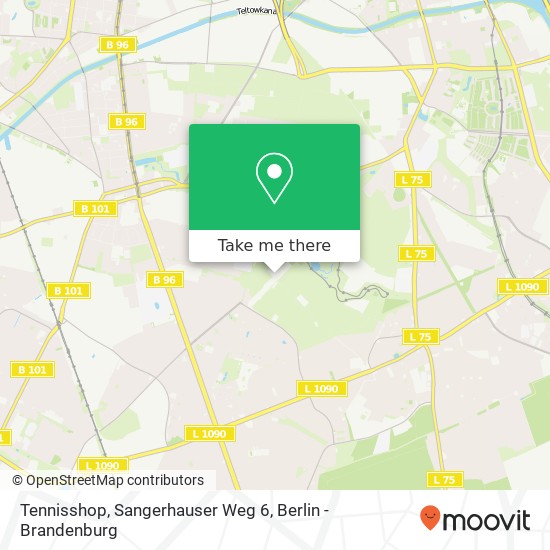Карта Tennisshop, Sangerhauser Weg 6
