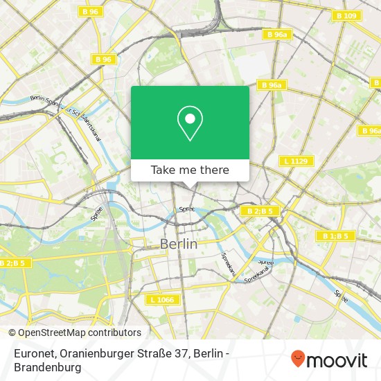 Карта Euronet, Oranienburger Straße 37