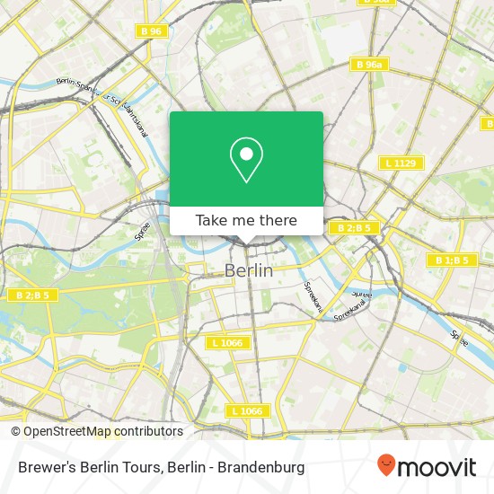 Brewer's Berlin Tours map