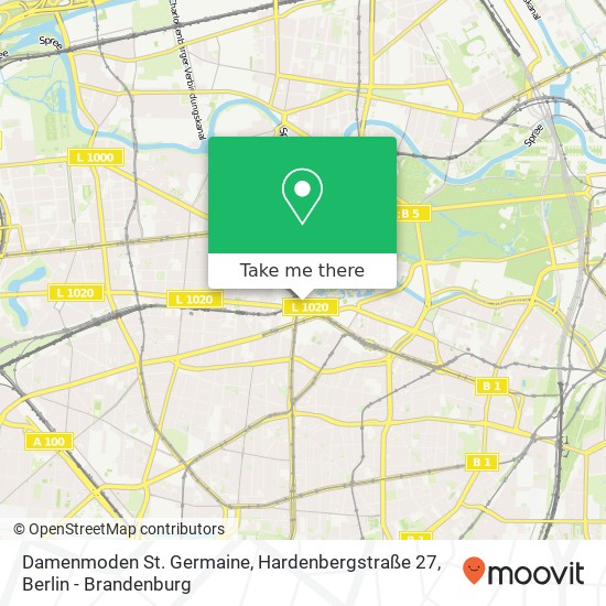 Карта Damenmoden St. Germaine, Hardenbergstraße 27