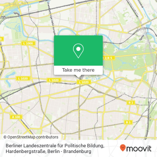 Berliner Landeszentrale für Politische Bildung, Hardenbergstraße map