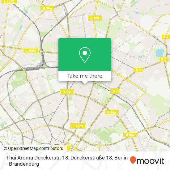 Thai Aroma Dunckerstr. 18, Dunckerstraße 18 map