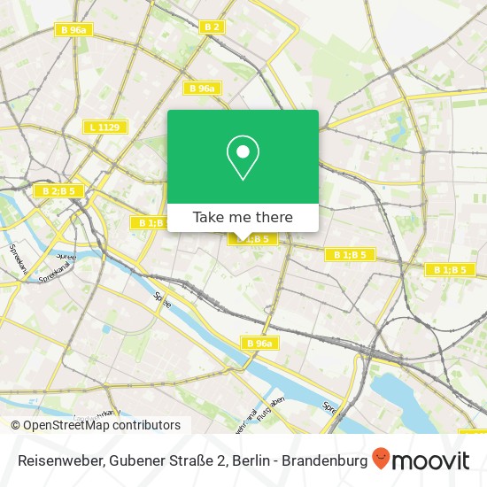 Карта Reisenweber, Gubener Straße 2