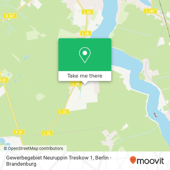 Gewerbegebiet Neuruppin Treskow 1 map