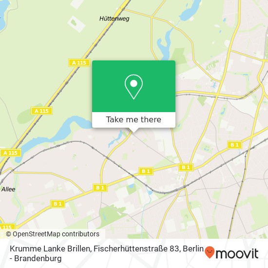 Krumme Lanke Brillen, Fischerhüttenstraße 83 map