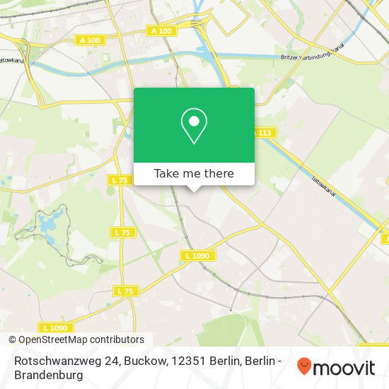 Rotschwanzweg 24, Buckow, 12351 Berlin map
