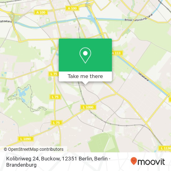 Kolibriweg 24, Buckow, 12351 Berlin map