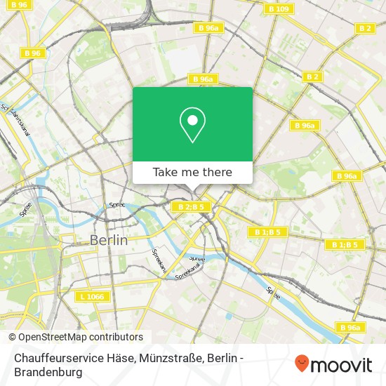 Chauffeurservice Häse, Münzstraße map